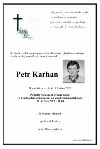 Petr Karhan 19.5.2017 †