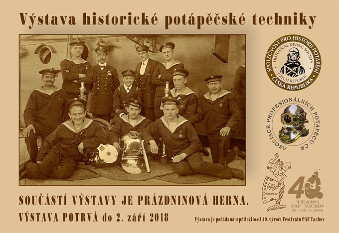 Výstava historické potápěčské techniky. © 2018 HDS CZ